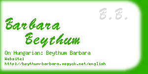 barbara beythum business card